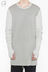BORIS BIDJAN SABERI Long Sleeve T-Shirt AW22 LS1.2 RF FTN00001+FTJ00001 Light Gray PBBS23 4